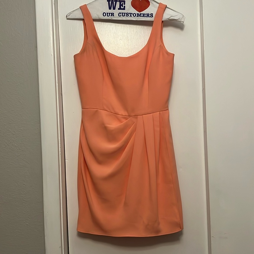 Peach cocktail dress